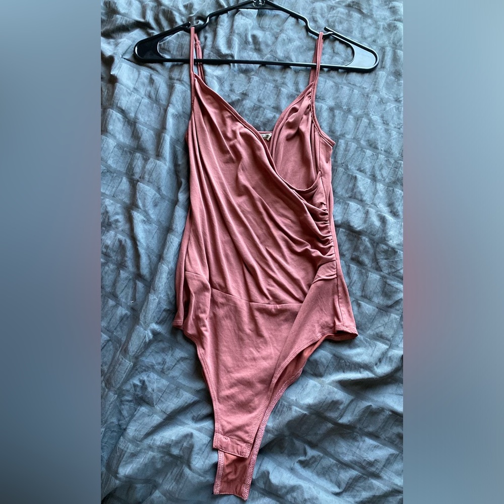 Terracotta bodysuit wrap front